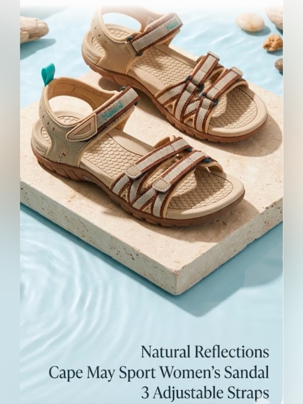 Natural Reflections Cape May Sport Women Sandal 3 Adjustable Straps